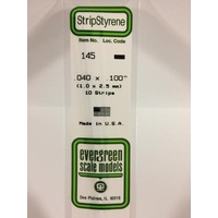 Evergreen - Styrene Strip White .040 X .100 X 14 - #145