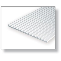 Evergreen White Polystyrene Board & Batten Sheet 0.100 x 12 x 24" / 2.5mm x 30cm x 61cm (1)