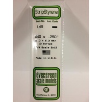 Evergreen - Styrene Strip White .040 X .250 X 14 - #149