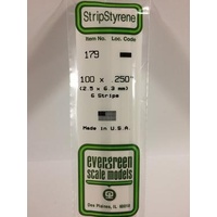 Evergreen - Styrene Strip White .100 X .250 X 14 - #179