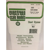 Evergreen - N Car Siding .020 Thick - #2020