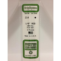 Evergreen - Styrene Rod White .125 X 14 - #214