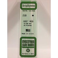 Evergreen - Styrene Rod White .020 X 14 - #218