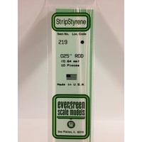 Evergreen - Styrene Rod White .025 X 14 - #219