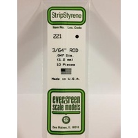 Evergreen - Styrene Rod White .047 X 14 - #221