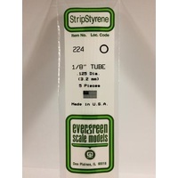 Evergreen - Round Styrene Tubing 1/8 X 14 - #224