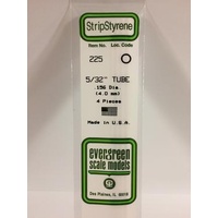 Evergreen - Round Styrene Tubing 5/32 X 14 - #225