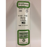 Evergreen - Round Styrene Tubing 5/16 X 14 - #230
