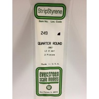 Evergreen - Styrene Quarter Round0 .080 X 14 - #249