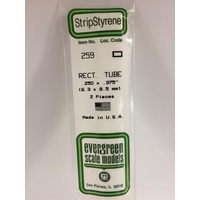 Evergreen - Rectangular Tubing .250 X .375 X14 - #259