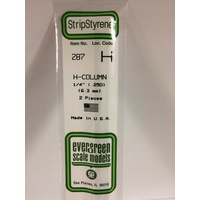 Evergreen - H-Columns .250 X 14 (6.3 X 356 mm) - #287