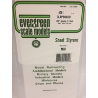 Evergreen - Clapboard .050 Spacing - #4051