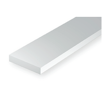 Evergreen - 187 WHITE STYRENE STRIP .125 X .156 (100pc BULK PACK) (PACK OF 6) - #6187