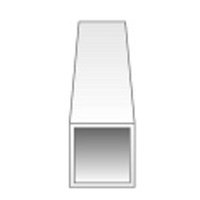 Evergreen - 252 35CM PLASTIC SQUARE TUBING .125 (100pc BULK PACK) (PACK OF 3) - #6252