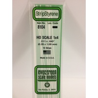 Evergreen - HO Strip 1X4 - #8104