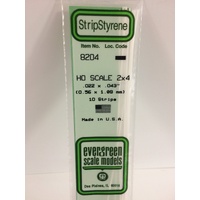 Evergreen - HO Strip 2X4 - #8204