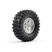 Pre-Mounted 6Hex/Tyre (2) Grey Outback