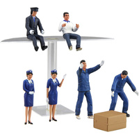 Fujimi - 1/32 Bus Guide & Bus Driver / Track Driver & Worker Figure (GT-34) Plastic Model Kit [11651]