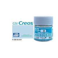 Mr Hobby - Aqueous Metallic/Gloss Silver - Acrylic 10ml -  H-008