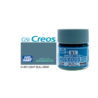 Mr Hobby - Aqueous Gloss Light Gull Grey - Acrylic 10ml -  H-051