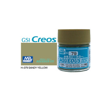 Mr Hobby - Aqueous Semi-Gloss Sandy Yellow - Acrylic 10ml -  H-079
