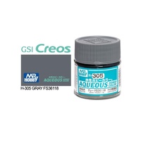 Mr Hobby - Aqueous Semi-Gloss Grey Fs 36118 - Acrylic 10ml -  H-305