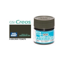Mr Hobby - Aqueous Semi-Gloss Green Fs 34079 - Acrylic 10ml -  H-309