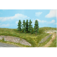 Heki - 5 Poplar Trees D/Green 5.5cm