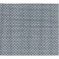 Heki - 2 x HO GREY BRICK SHEET 50x12CM