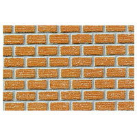 Heki - 2 Red Brick Walling HO/0/1 40 x 20cm