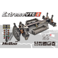 Hobao - 1/7 Extreme VT2  On-Road Electric 80%-  W/O Body, Wheels, Tires, ESC, Motor, Servo, RC - VTE2