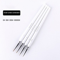 Paint Brush Set Round Fine 4 Brushes