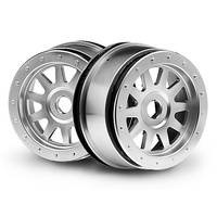 HPI - TR-10 Glue-Lock Wheel Matte Chrome (120X60mm/2Pcs) [108321]