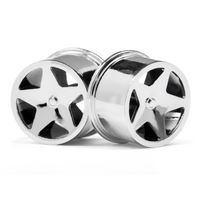 HPI - Q32 Super Star Wheel Set F/R (Chrome18X10/18X14/4Pcs) [114279]