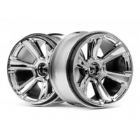 HPI - 6-Shot MT Wheel (Chrome/2Pcs) [115324]