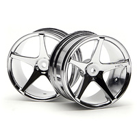 HPI - Super Star Wheel 57X35mm (2.2In) Chromesuper Nitro [3032]