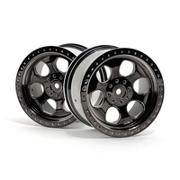 HPI - 6 Spoke Wheel Black Chrome (83X56mm/2Pcs) [3161]
