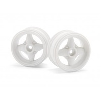 HPI - 3900 MX60 4 SPOKE WHEEL WHITE (0MM OFFSET/2PC)
