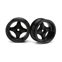 HPI - 3911 Mx60 4 Spoke Wheel Black (6mm Offset/2Pcs)