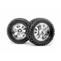 HPI - Mounted Goliath Tire 178X97mm On Tremor Wheel Chrome [4728]