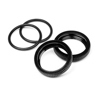 HPI - Big Bore Shock Spring Adjust Nut (Black/2Pcs) [67528]