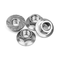 HPI - 87266 SERRATED FLANGE NUT M4 (SILVER/4PC)