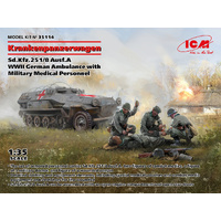 ICM - Krankenpanzerwagen' - Sd.Kfz.251/8 Ausf.A  - WWII German Ambulance with Military Medical Personnel - ICM35114