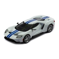 IXO Models - 1/43 Ford GT 2017 White With Blue Stripes