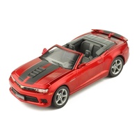 IXO Models - 1/43 Chevrolet Camaro 2014 Convertible Metallic Dark Red With Stripes On Bonnet