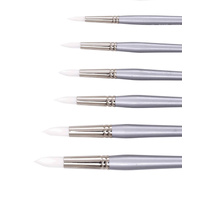 Jasart - White Taklon Round Brush -Size 5/0