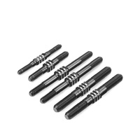 RC8B4 | RC8B4e Fin Titanium turnbuckle set - black, 5pc. 