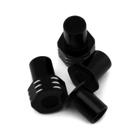 JConcepts RC10B7 Aluminum Caster Hat Bushings (Black) (4) (0 & 3mm)