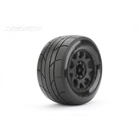Jetko 1/8 MT 3.8 EX-SUPER SONIC Tyres (Claw Rim/Black/Med Soft/17mm/Belted) (2pcs) [1804CBMSGBB1]