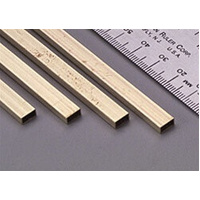 K&S Precision Metals - Rectangular Brass Tube 1/8in .014 wall x 1/4in x 12in  x1piece - #8264
